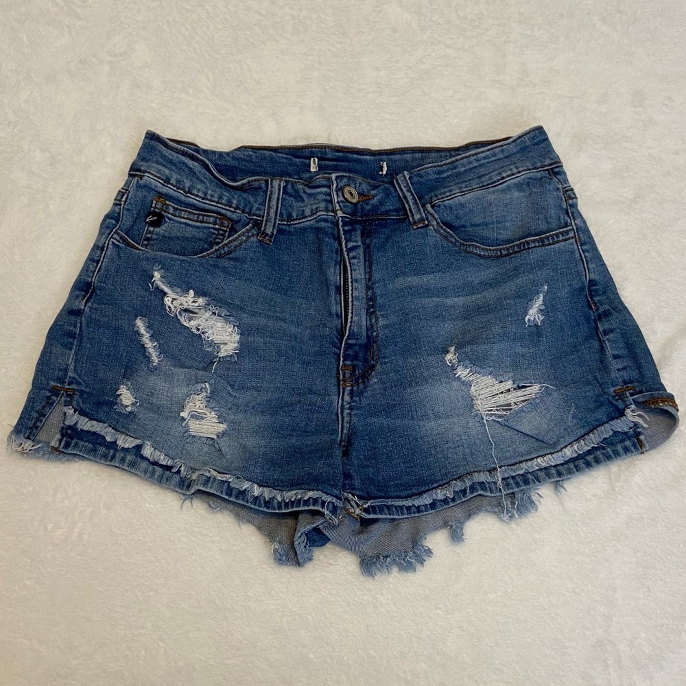 KanCan Distressed Denim Shorts